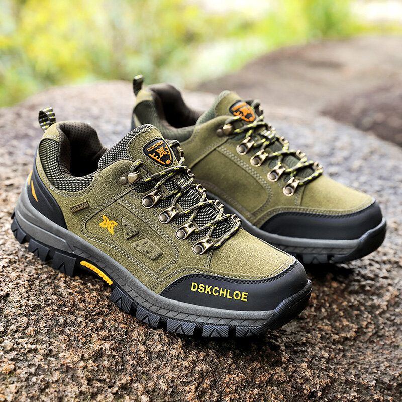 Herren Atmungsaktives Wildleder Weiche Sohle Rutschfeste Sport Lässige Outdoor Wanderschuhe