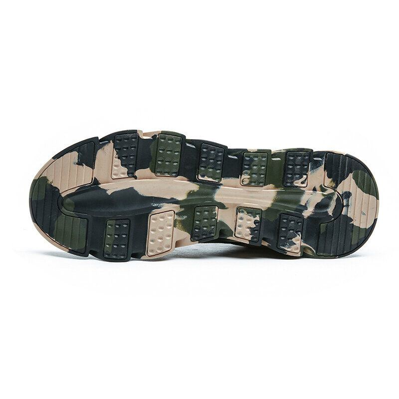 Herren Camouflage Strickstoff Atmungsaktive Rutschfeste Weiche Freizeit Laufschuhe