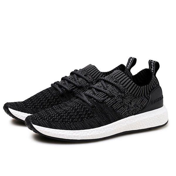 Herren Casual Soft Sole Lace Up Sport Gestrickte Sportschuhe