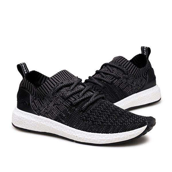 Herren Casual Soft Sole Lace Up Sport Gestrickte Sportschuhe