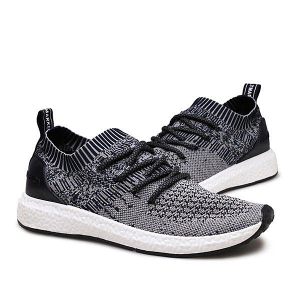 Herren Casual Soft Sole Lace Up Sport Gestrickte Sportschuhe