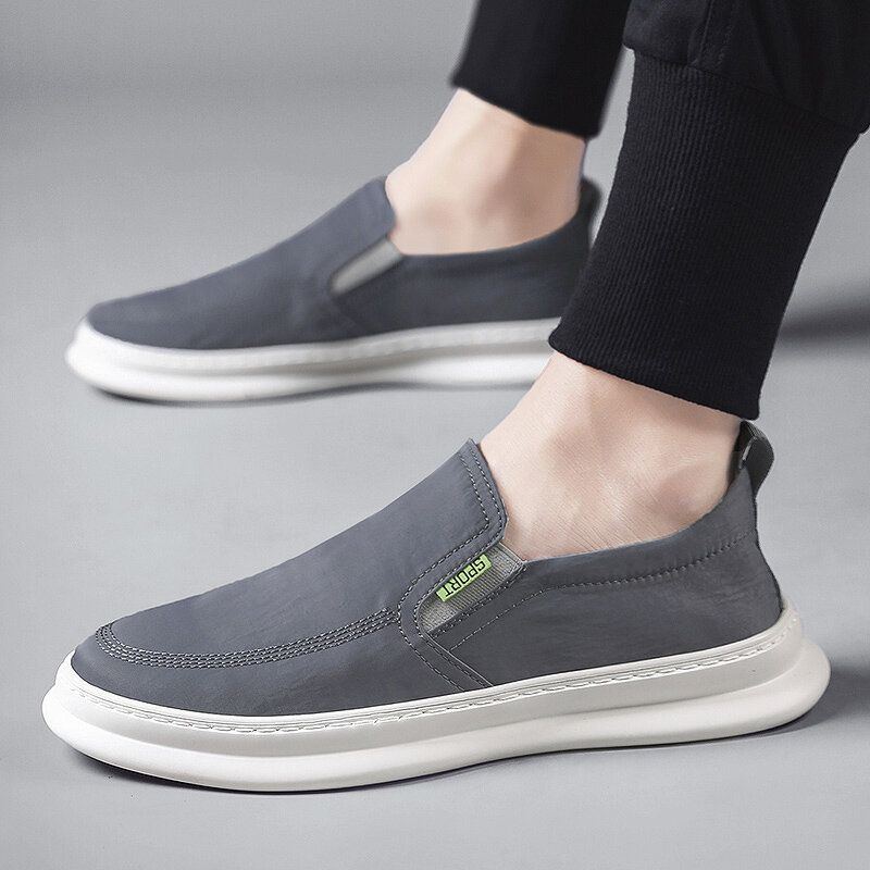 Herren Ice Silk Cloth Atmungsaktive Fahrschuhe Slip On Skate Sneakers