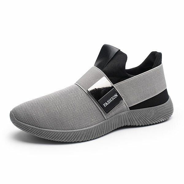 Herren Lässiger Stoff Elastischer Slip On Athletic Sneakers Sportschuhe