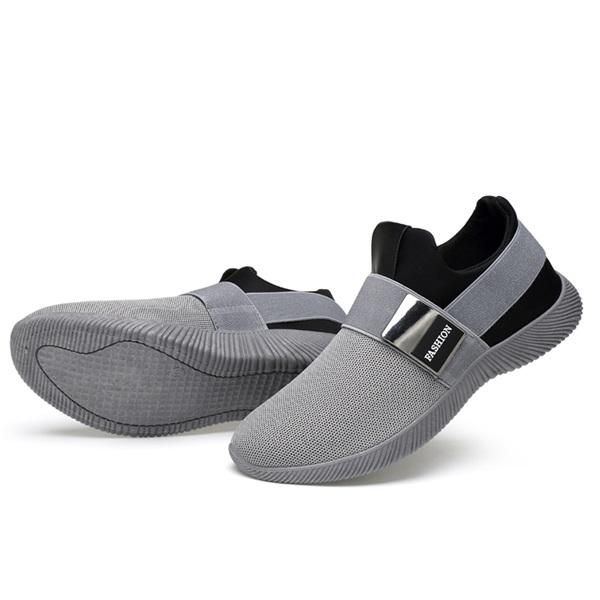 Herren Lässiger Stoff Elastischer Slip On Athletic Sneakers Sportschuhe