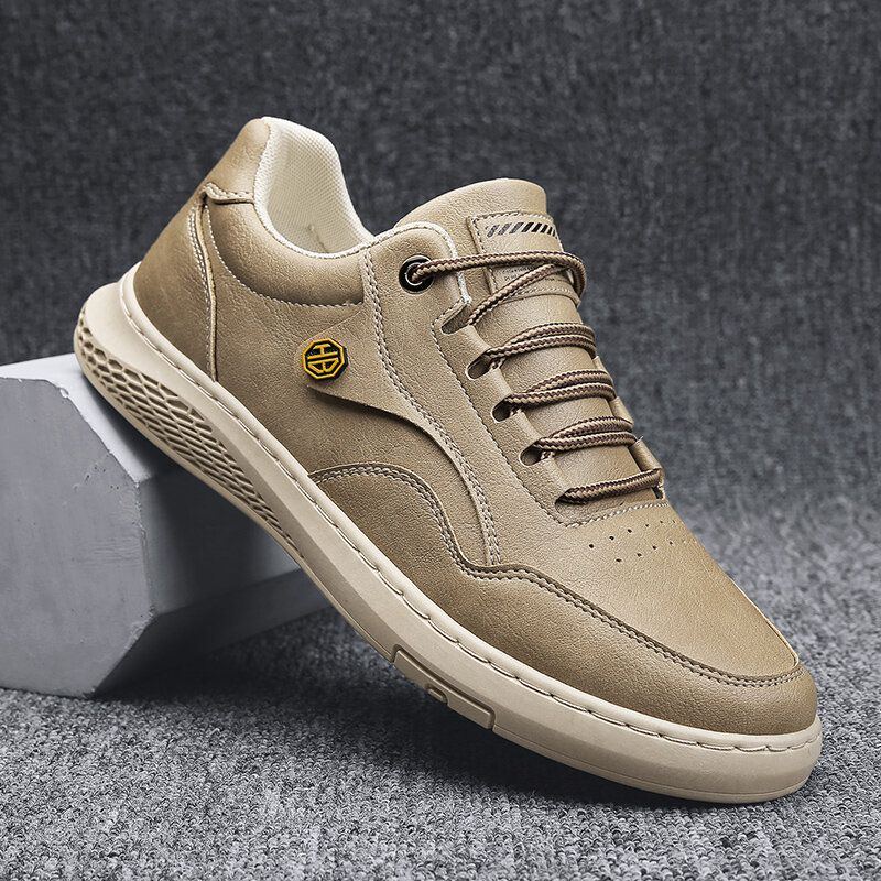 Herren Mikrofaser Leder Atmungsaktive Weiche Sohle Rutschfeste Frühlings Low Top Sportschuhe