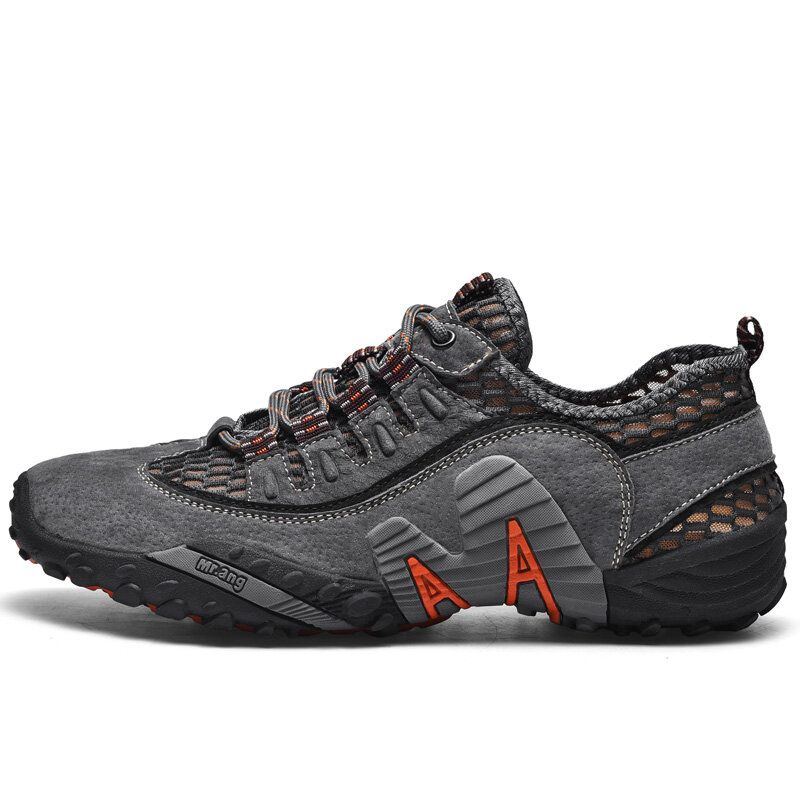 Herren Outdoor Mesh Atmungsaktive Rutschfeste Wasserwanderschuhe