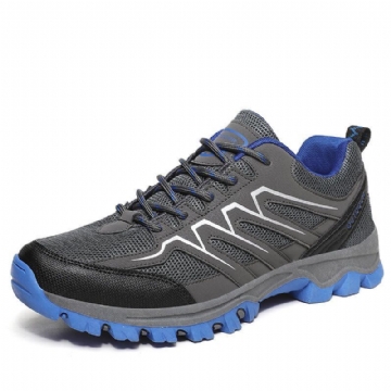 Herren Outdoor Sport Spleißen Mesh Gewebe Bequeme Atmungsaktive Rutschfeste Freizeit Wanderschuhe