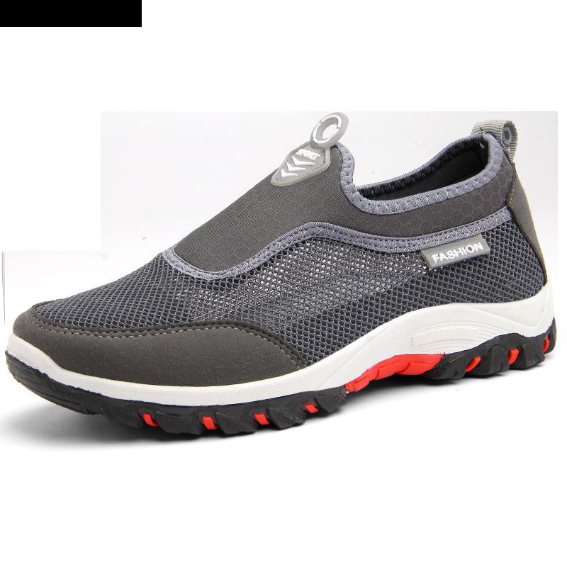 Herren Sport Splicing Mesh Gewebe Atmungsaktive Slip On Casual Walking Schuhe