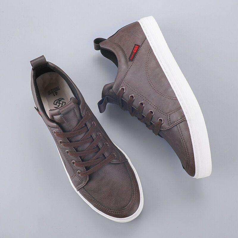 Men Canvas Breathable Soft Bottom Trendy Solid Lace Up Bequeme Freizeitschuhe