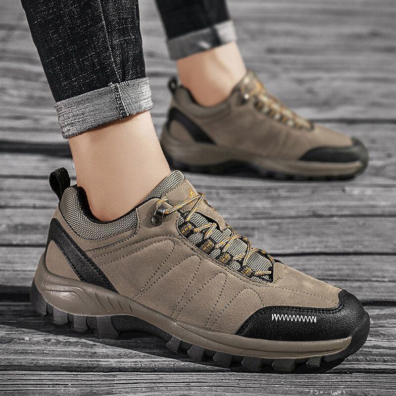 Rutschfeste Outdoor Wanderschuhe Aus Leder Für Herren