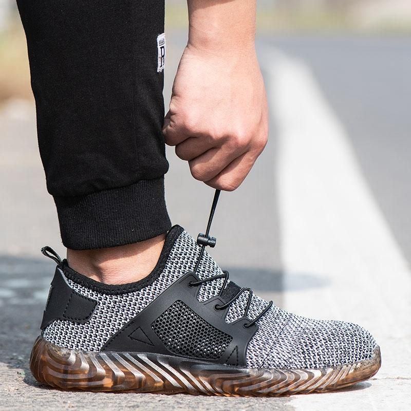 Wander Stahlkappen Arbeitssicherheitsschuhe Für Herren Mesh Anti Rutsch Schuhe