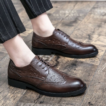 Atmungsaktive Herren Mikrofaser Mit Weicher Sohle Reine Farbe Oxfords Lässige Business Schuhe