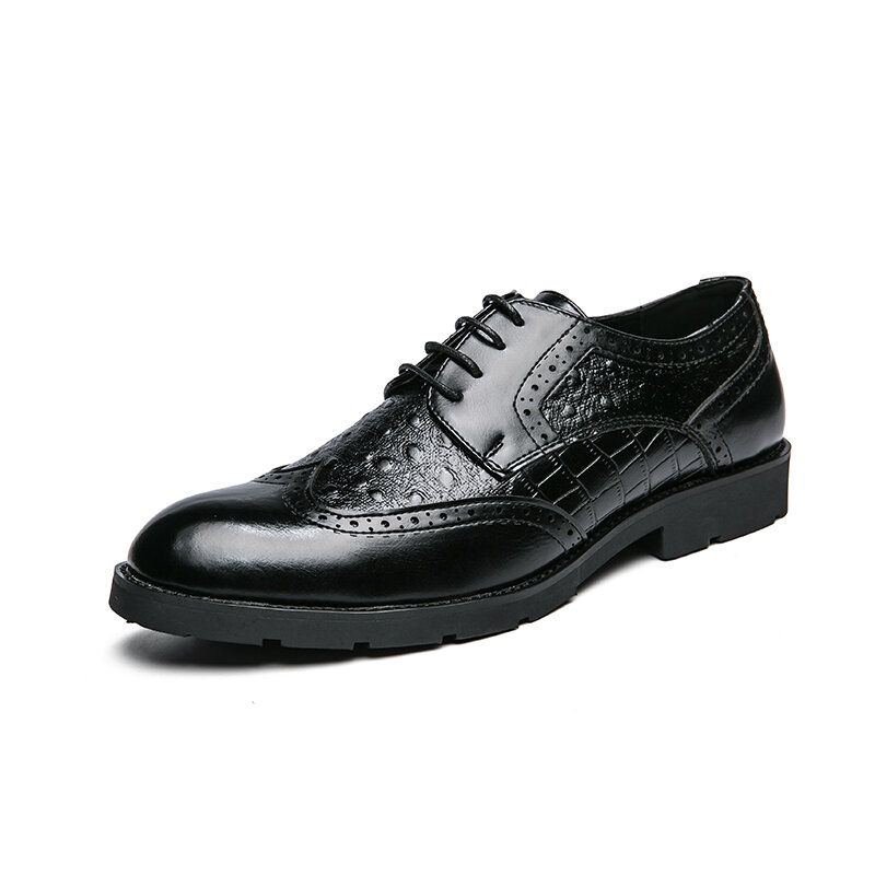 Atmungsaktive Herren Mikrofaser Mit Weicher Sohle Reine Farbe Oxfords Lässige Business Schuhe