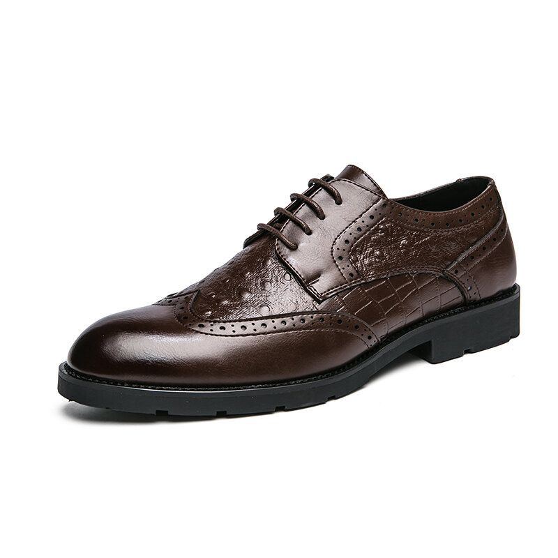 Atmungsaktive Herren Mikrofaser Mit Weicher Sohle Reine Farbe Oxfords Lässige Business Schuhe