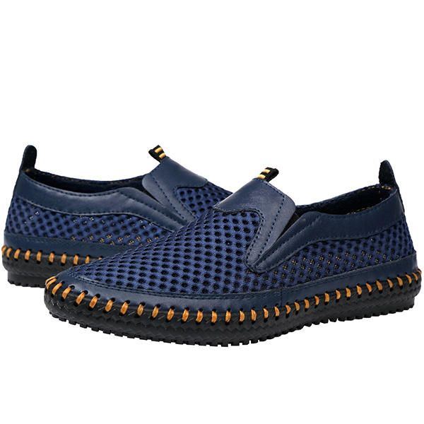 Atmungsaktive Mesh Schweißabsorptions Slip On Oxfords Flats Für Herren