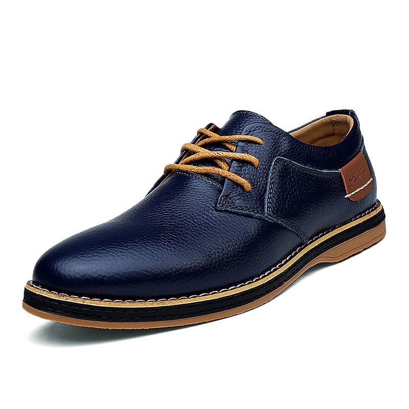 Bequeme Oxfords Aus Echtem Leder Für Herren Im Britischen Stil