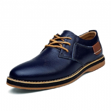 Bequeme Oxfords Aus Echtem Leder Für Herren Im Britischen Stil