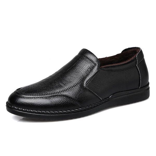 Bequeme Oxfords Aus Echtem Leder Zum Hineinschlüpfen Für Herren