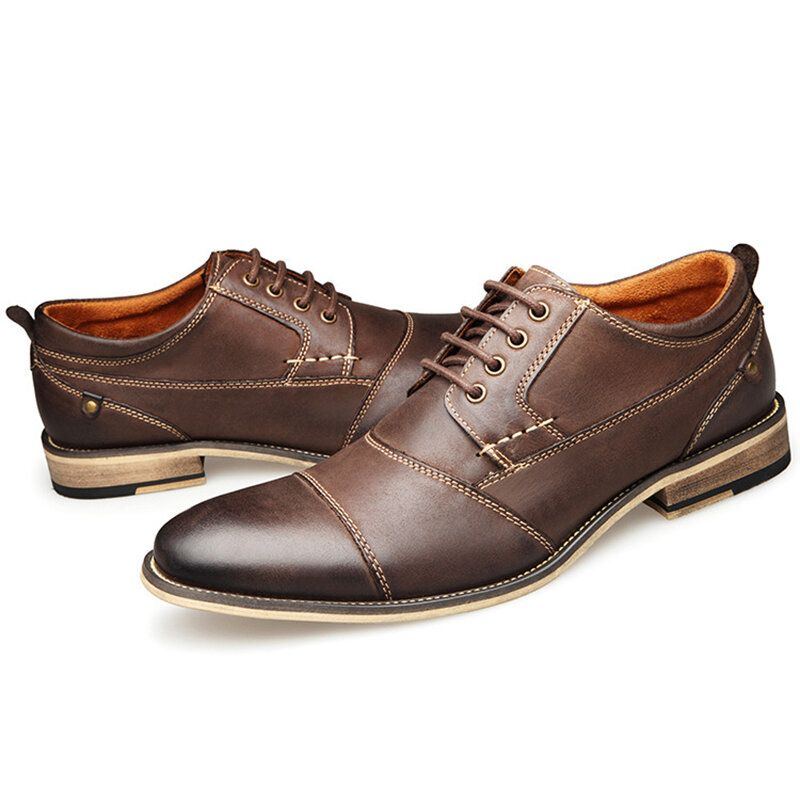 Bequeme Rutschfeste Business Casual Formelle Schuhe Zum Schnüren Für Herren