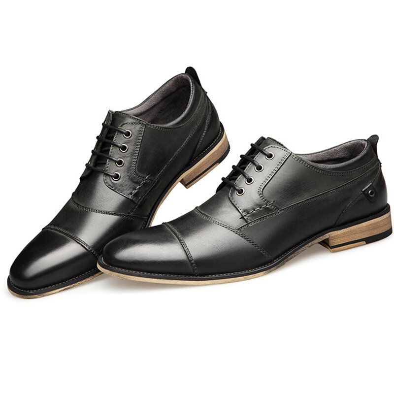 Bequeme Rutschfeste Business Casual Formelle Schuhe Zum Schnüren Für Herren