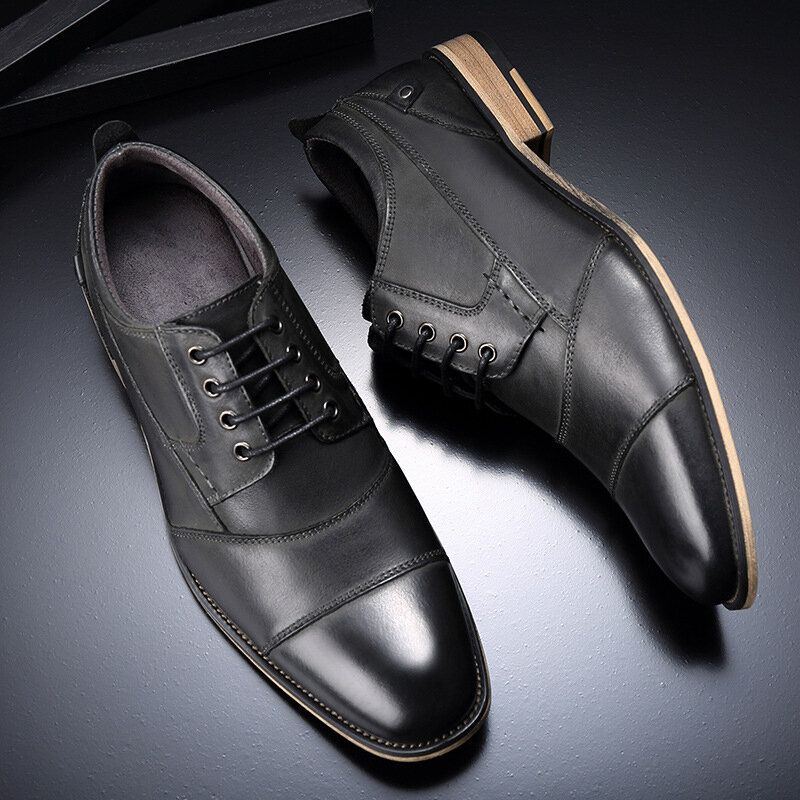 Bequeme Rutschfeste Business Casual Formelle Schuhe Zum Schnüren Für Herren