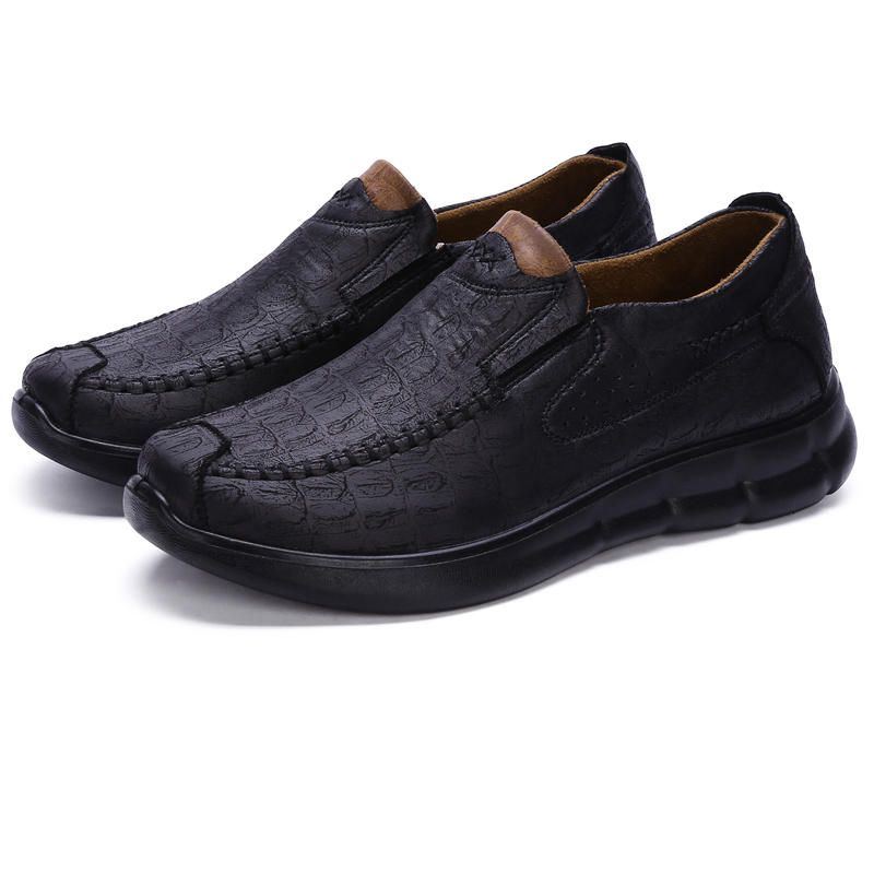 Bequeme Sohle Lässiger Schlupf Für Herren Weiche Mikrofaser Oxfords