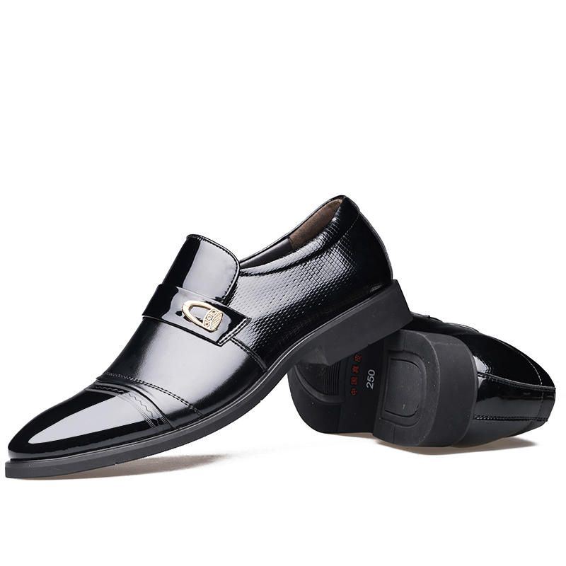 Bequemer Leder Cap Toe Slip On Für Formelle Business Schuhe Für Herren