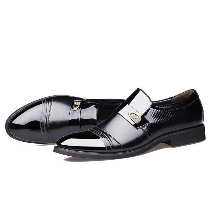 Bequemer Leder Cap Toe Slip On Für Formelle Business Schuhe Für Herren