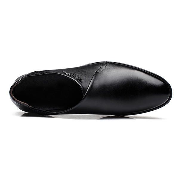 Bequemer Weicher Elastischer Business Leder Slip On Für Herren Formelle Schuhe