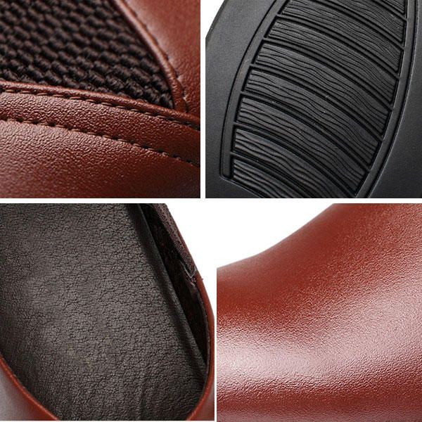 Bequemer Weicher Elastischer Business Leder Slip On Für Herren Formelle Schuhe