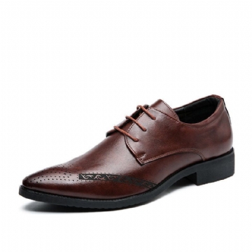 Business Brogue Business Schuhe Mit Spitzer Zehenpartie