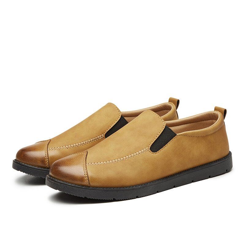 Business Casual Loafer Für Herren Chelsea Slip On Arbeitskleid Handgenähte Schuhe