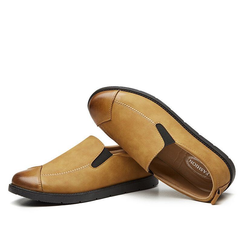 Business Casual Loafer Für Herren Chelsea Slip On Arbeitskleid Handgenähte Schuhe