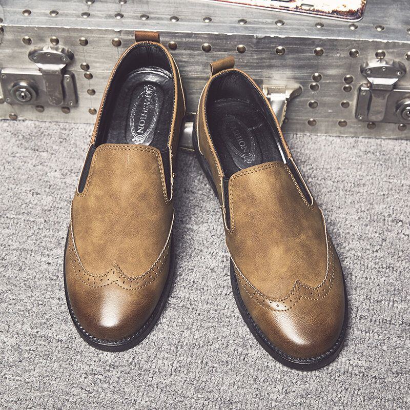 Business Casual Loafer Für Herren Chelsea Slip On Arbeitskleid Handgenähte Schuhe