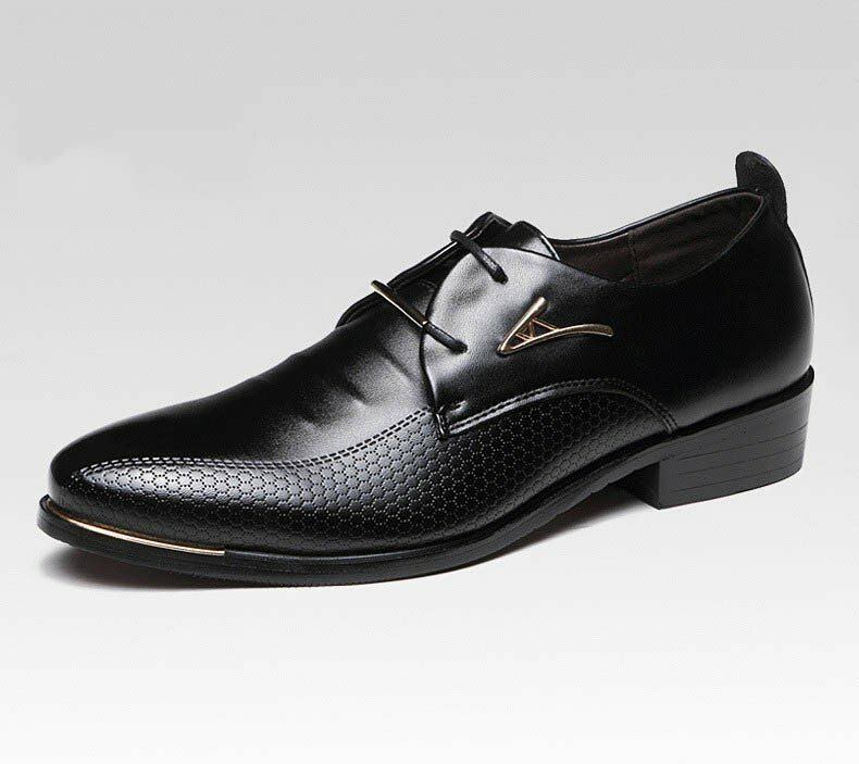 Business Kleid Für Herren Formelle Oxfords Leder Loafer Flache Geschnürte Freizeitschuhe