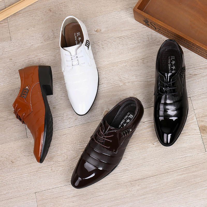 Business Kleiderschuh Aus Weichem Leder Für Herren Lässige Oxfords