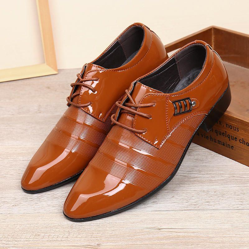 Business Kleiderschuh Aus Weichem Leder Für Herren Lässige Oxfords