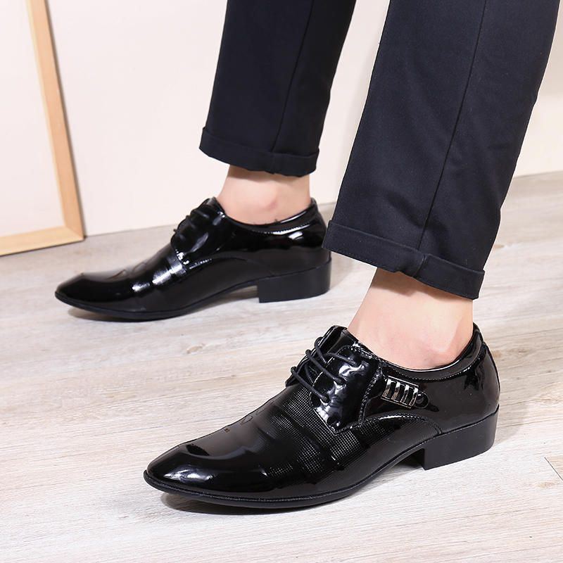 Business Kleiderschuh Aus Weichem Leder Für Herren Lässige Oxfords