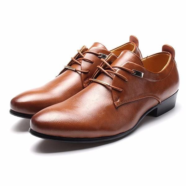 Business Kleiderschuhe Für Herren In Großen Größen Spitze Leder Oxfords