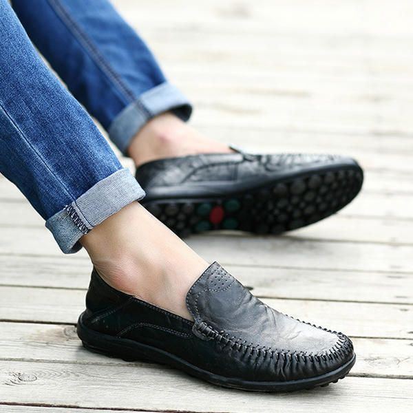 Business Schuhe Zum Hineinschlüpfen Aus Leder In Großen Größen Für Herren Mit Weicher Sohle