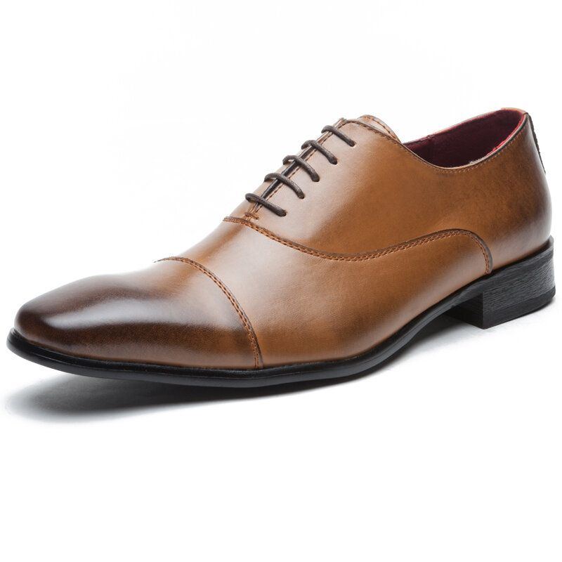 Formale Herrenschuhe Casual Business Oxfords Aus Echtem Leder