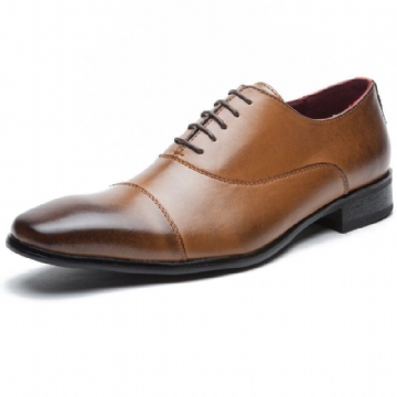 Formale Herrenschuhe Casual Business Oxfords Aus Echtem Leder