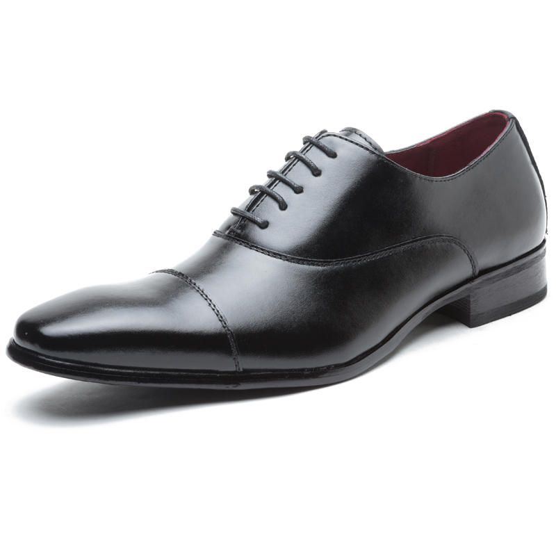 Formale Herrenschuhe Casual Business Oxfords Aus Echtem Leder