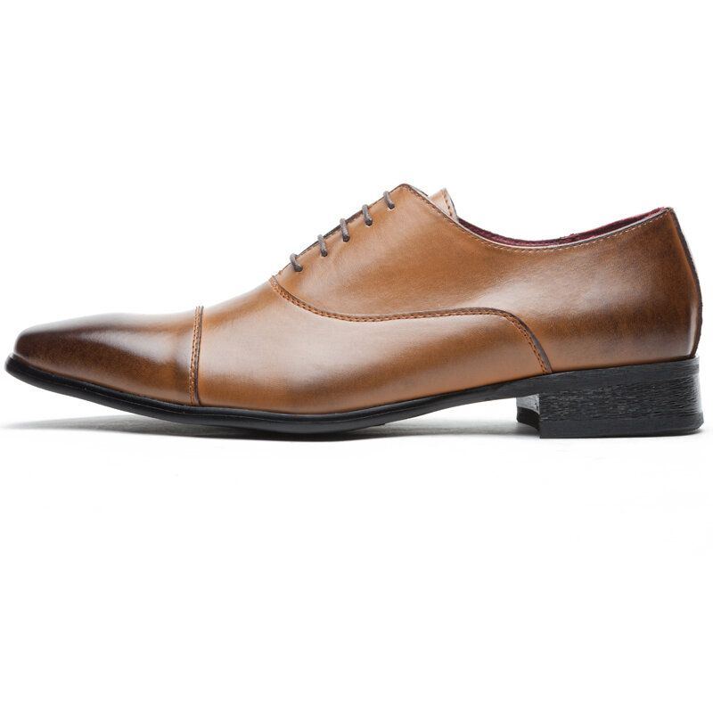 Formale Herrenschuhe Casual Business Oxfords Aus Echtem Leder