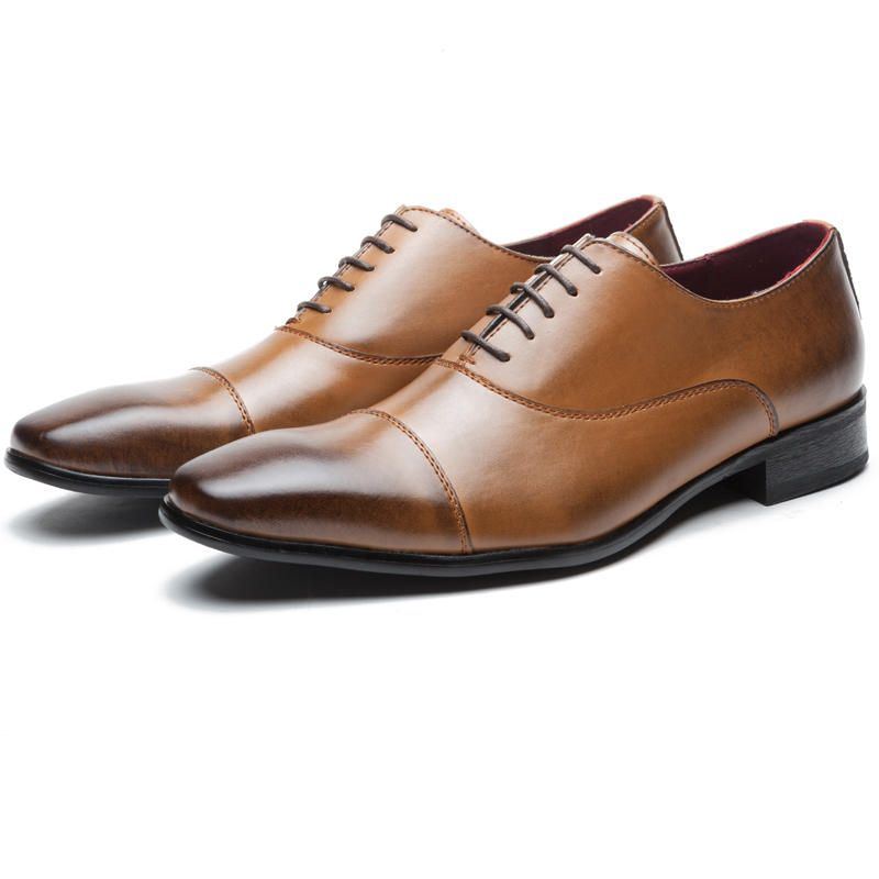 Formale Herrenschuhe Casual Business Oxfords Aus Echtem Leder