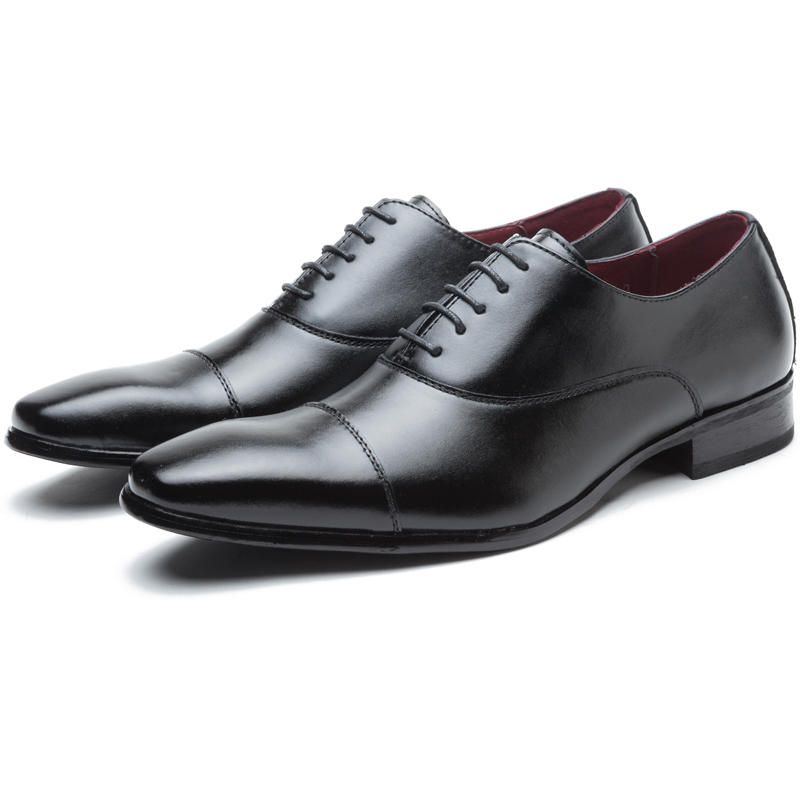 Formale Herrenschuhe Casual Business Oxfords Aus Echtem Leder