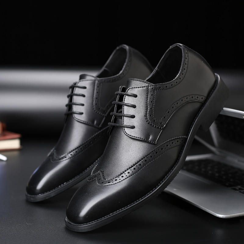 Große Größe Herren Brogue Oxfords Normale Business Kleiderschuhe