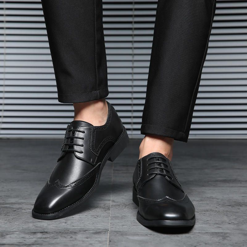 Große Größe Herren Brogue Oxfords Normale Business Kleiderschuhe