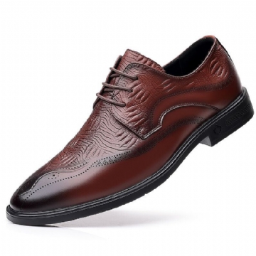 Herren Brogue Geprägte Business Dress Oxfords Schnürschuhe