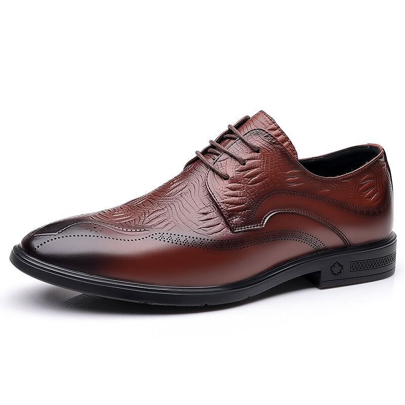 Herren Brogue Geprägte Business Dress Oxfords Schnürschuhe